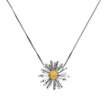 SILV & GOLD PLTE MICHAELMAS - SEPT FLOWER PENDANT ON BOX