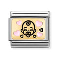 NOM PINK HEARTS BABY ENAMEL PLATES (IC)