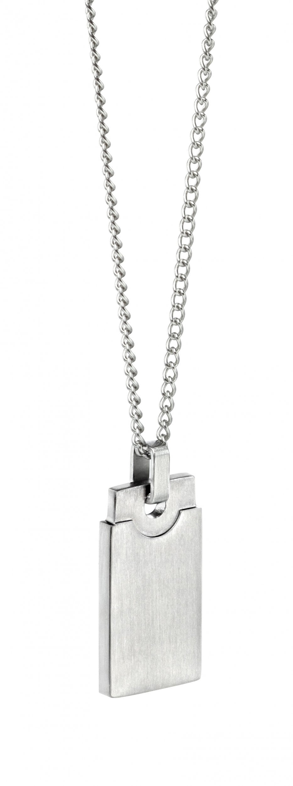 FB SS GENTS CURB & RECT PENDANT