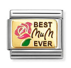 030289/14 NOM BEST MUM EVER ENAMEL PLATES (IC)