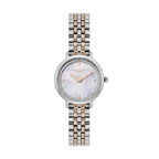 LDS SS RGP OLIVIA B RND BEE HONEYCOMB SILV 28MM DL CZ OUTER BEZEL