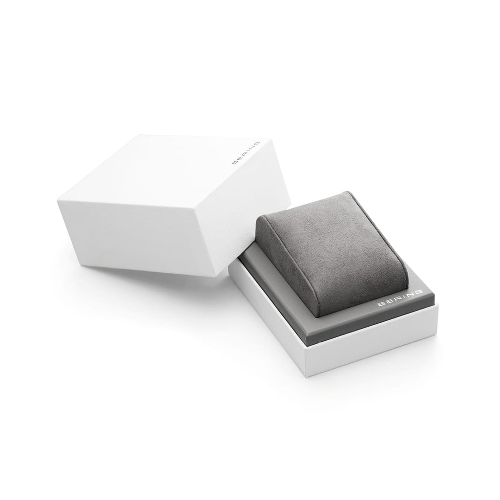 GNTS BERING TITANIUM RND BLU DL.D AF TAN STRAP WATCH