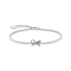 T SABO WHT STONE TENNIS BRACELET WITH BOW