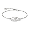 THOMAS SABO SILVER CZ & TOGETHER HOOP LINK BRACELET