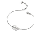 THOMAS SABO SILVER CZ HOOP & TOGETHER HOOP LINK BRACELET