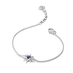 THOMAS SABO SILVER BLUE & WHT CZ SET STAR BRACELET - A2246-166-1-L19V