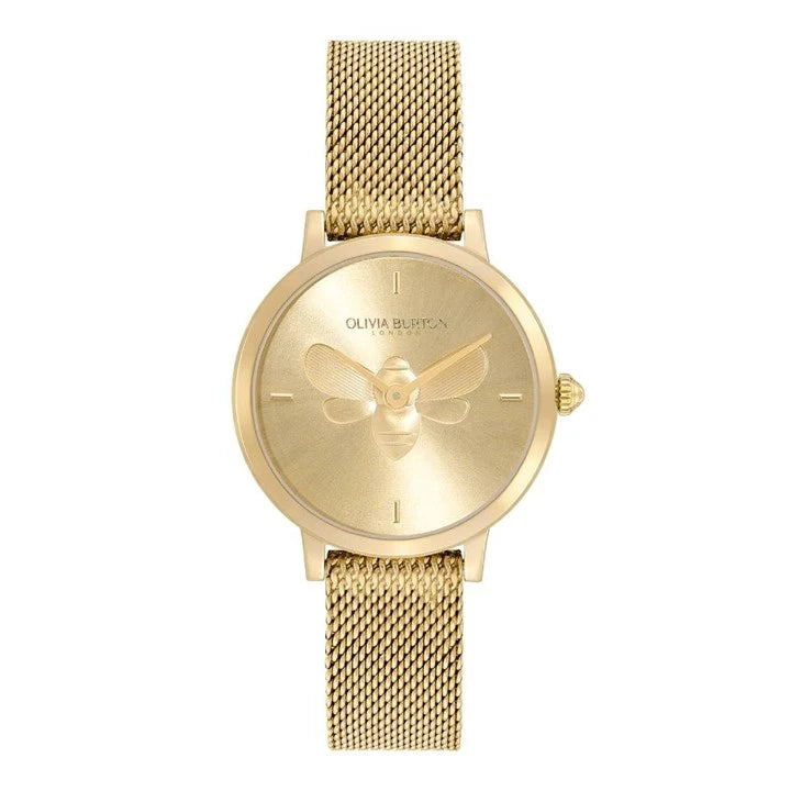 LDS GP OLIVIA B RND CHAMP BEE 28MM DL MESH BW