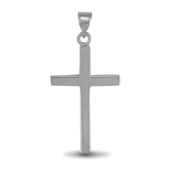 SILVER MEDIUM PLAIN CROSS PENDANT ONLY