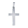 SILVER SMALL DIAMOND CUT CROSS PENDANT ONLY