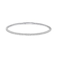 SILVER ZIRC  ZIRCONIA TENNIS CLAW BANGLE by DIAMONFIRE