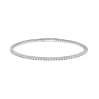 SILVER ZIRC  ZIRCONIA TENNIS CLAW BANGLE by DIAMONFIRE