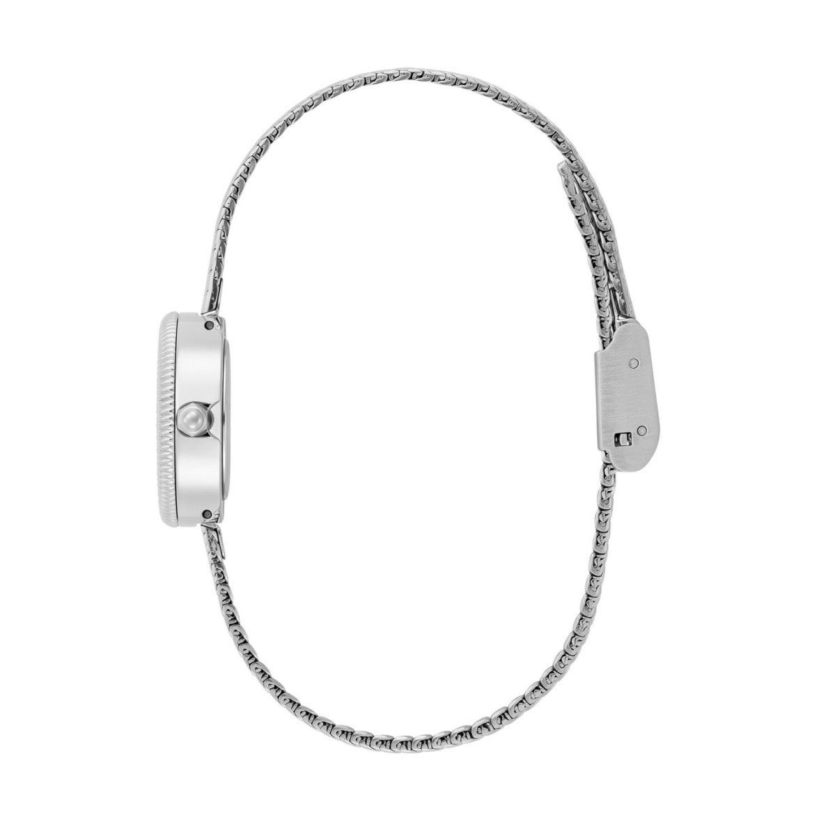 LDS SS OLIVIA B RND SILVER WHT 20MM DL BW