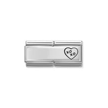 330710/15 NOM HEART XOXO SILV - DOUBLE ENGRAVE