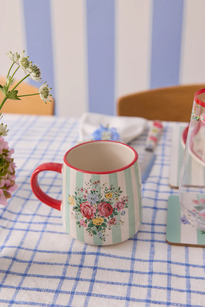 CATH KIDSTON HAMPSTEAD SAGE STRIPE BILLIE MUG