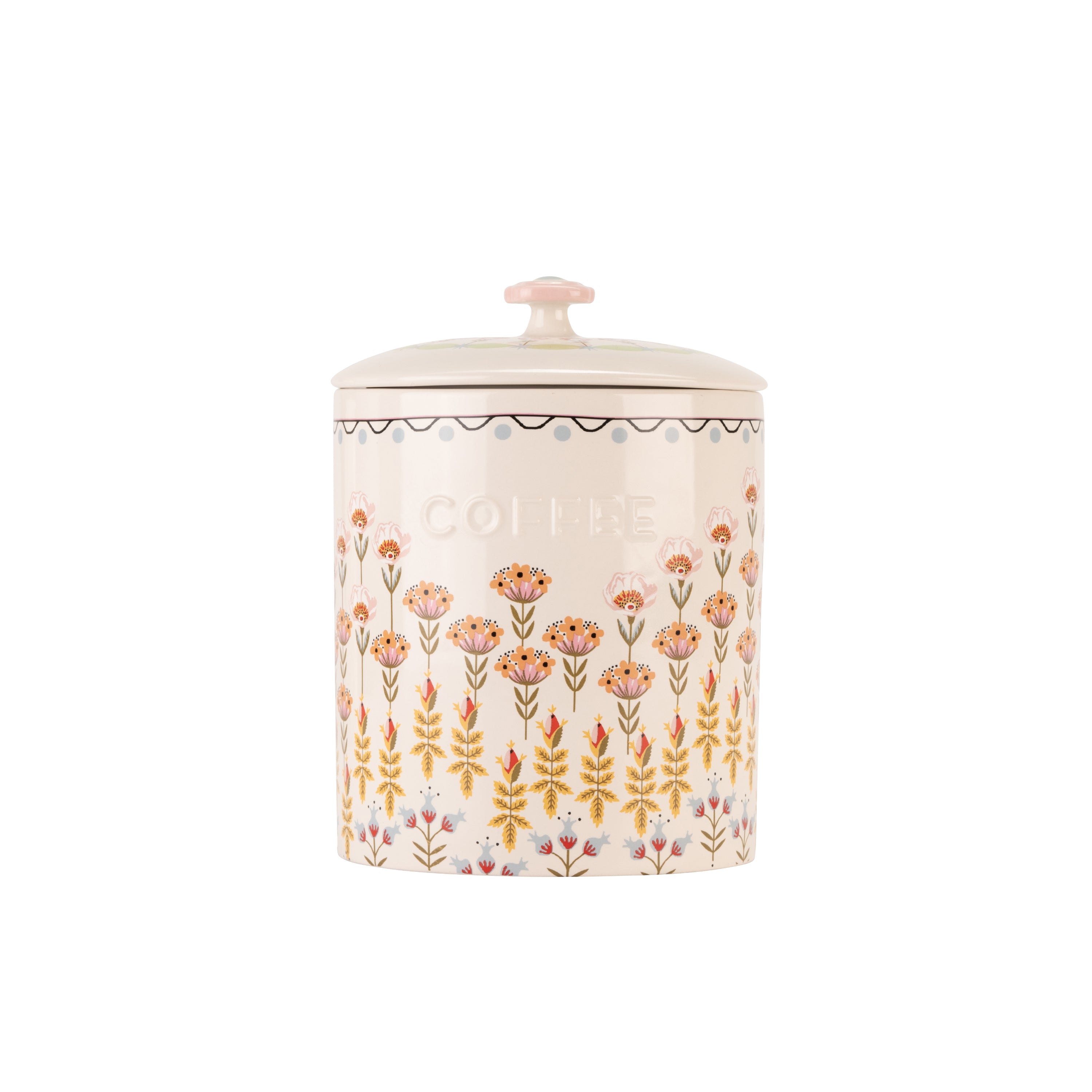 CATH KIDSTON PAINTED TABLE CERAMIC COFFEE STORAGE