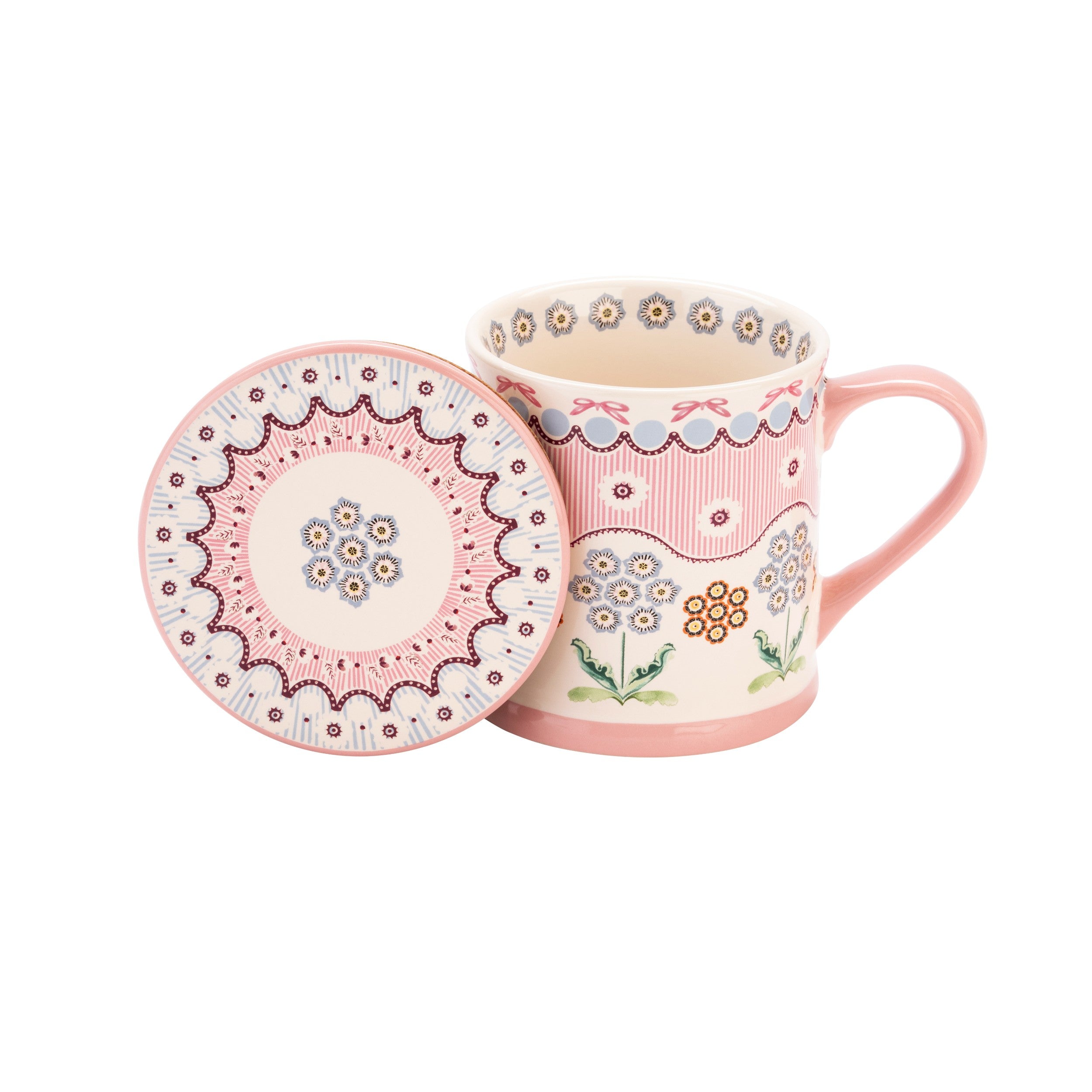 CATH KIDSTON SPITAFIELDS SILK MUG & COASTER SET