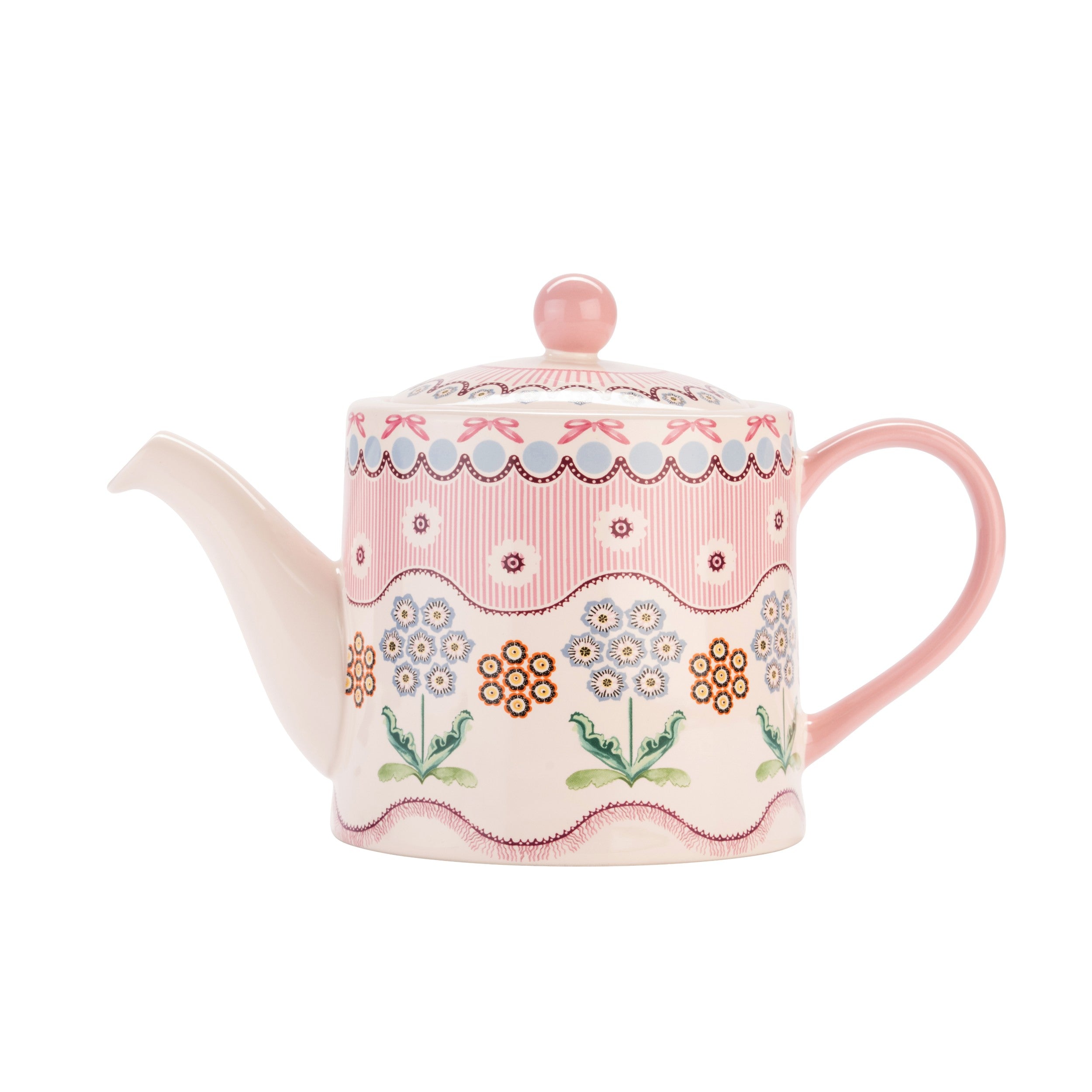 CATH KIDSTON SPITAFIELDS SILK PINK TEAPOT