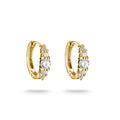 THOMAS SABO SILVER GOLD COLOUR CZ SET SMALL HOOP EARRINGS