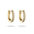 THOMAS SABO SILVER GOLD COLOUR CZ SET HOOP EARRINGS