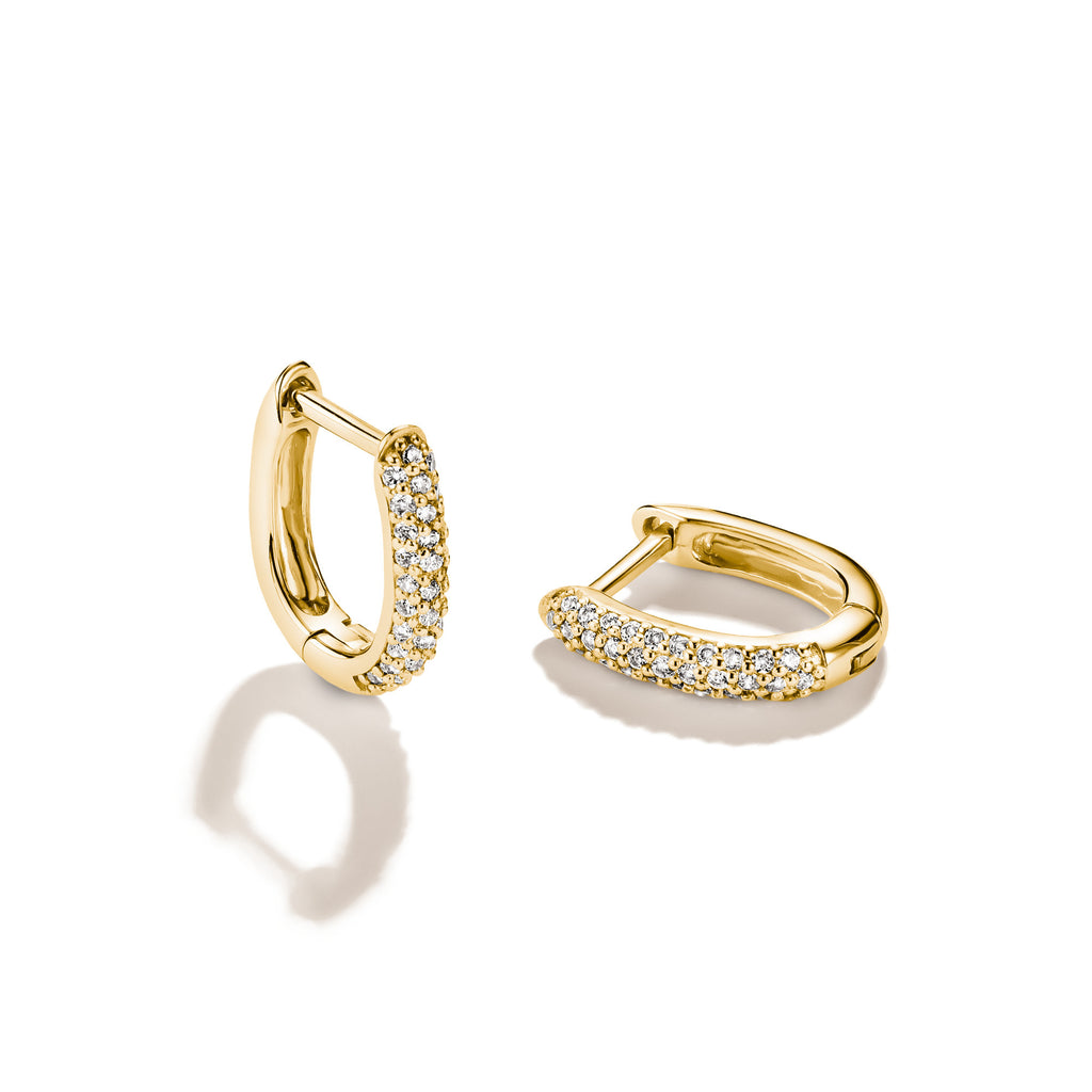 THOMAS SABO SILVER GOLD COLOUR CZ SET HOOP EARRINGS