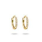 THOMAS SABO GOLD COLOUR CZ SET SMALL HOOP EARRINGS