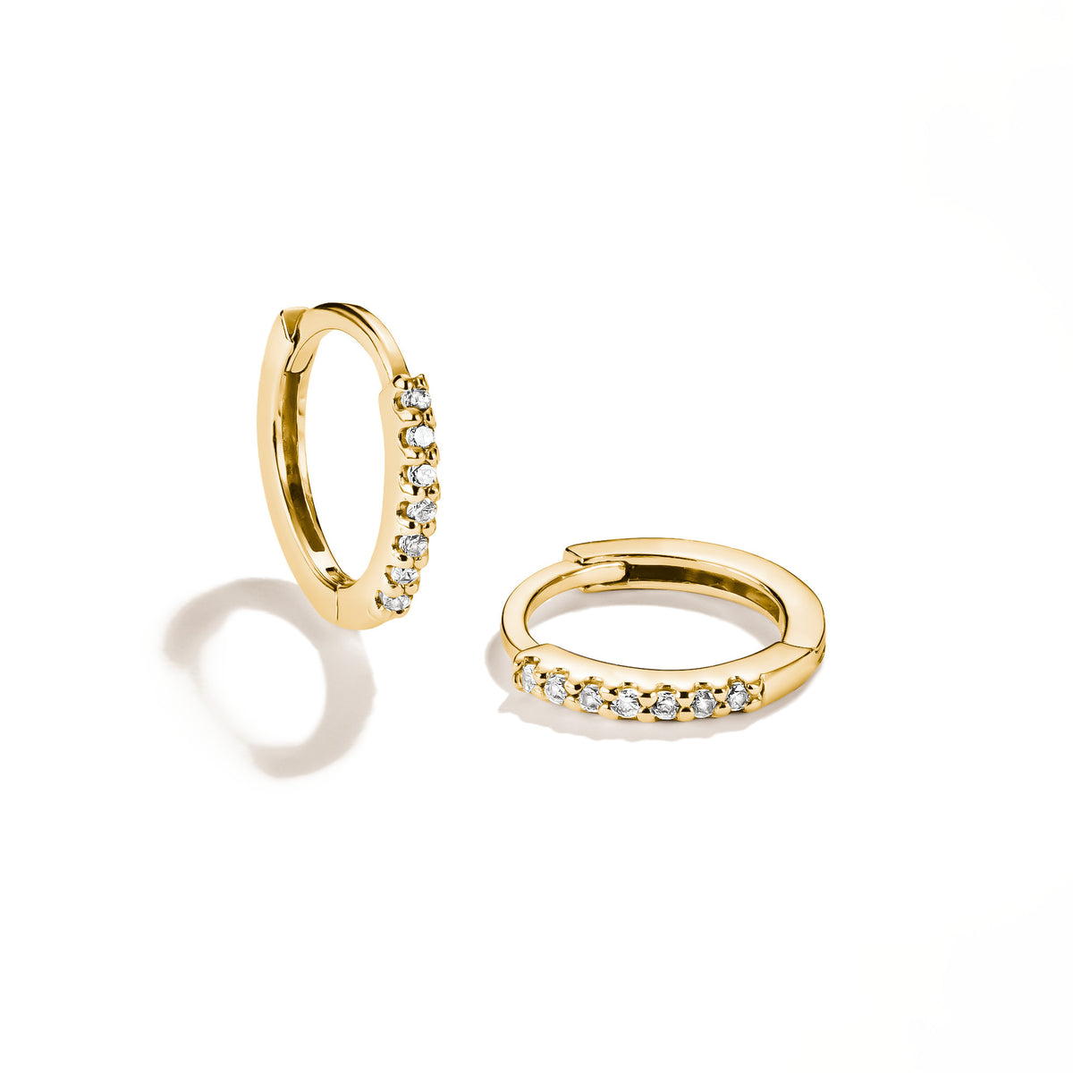 THOMAS SABO GOLD COLOUR CZ SET SMALL HOOP EARRINGS