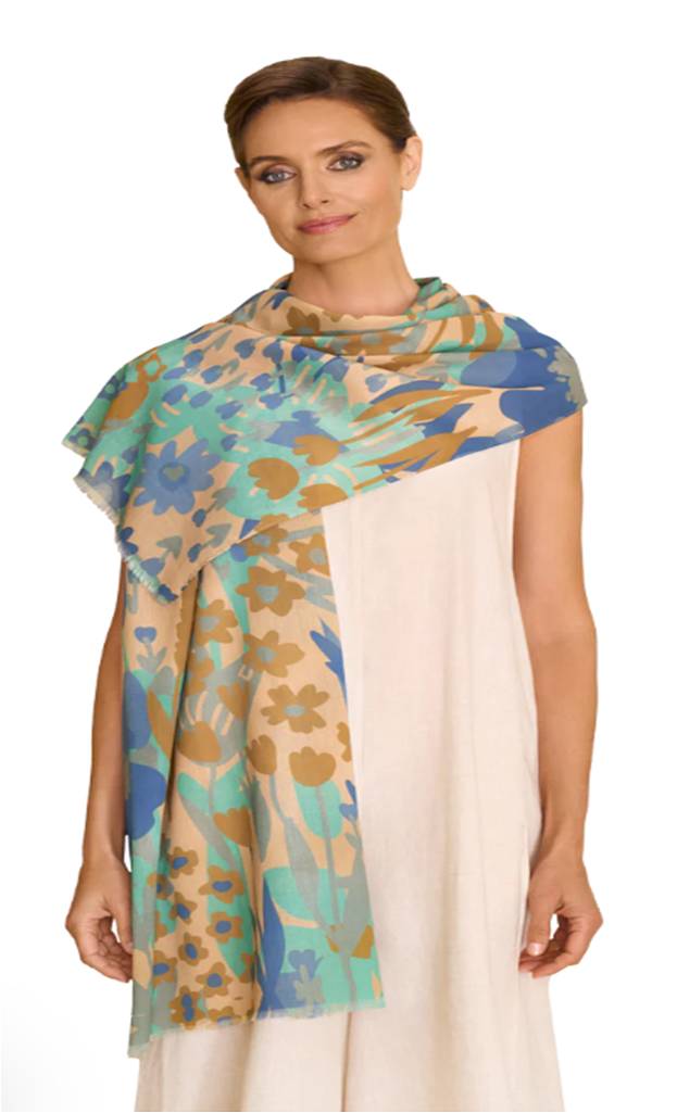 Springtime Floral Design Printed Scarf