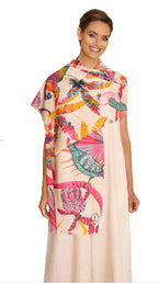 Tropical Paradise Design Printed Scarf