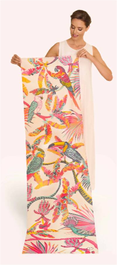 Tropical Paradise Design Printed Scarf