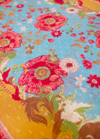 PAISLEY POPPIES COTTON SCARF by POWDER