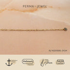 14CT ROLLED GOLD 1.7MM FLAT LONG &  SHORT CHAIN BRACELET.