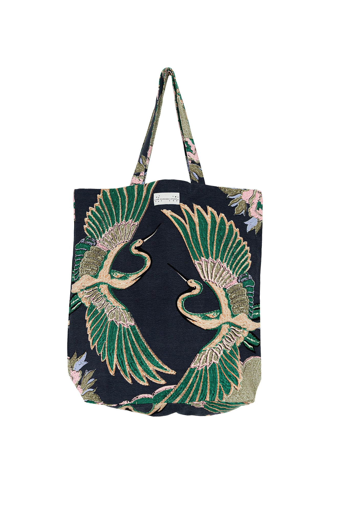 CRANE EMERALD CANVAS BAG by 100 Stars | BAGCRAEML