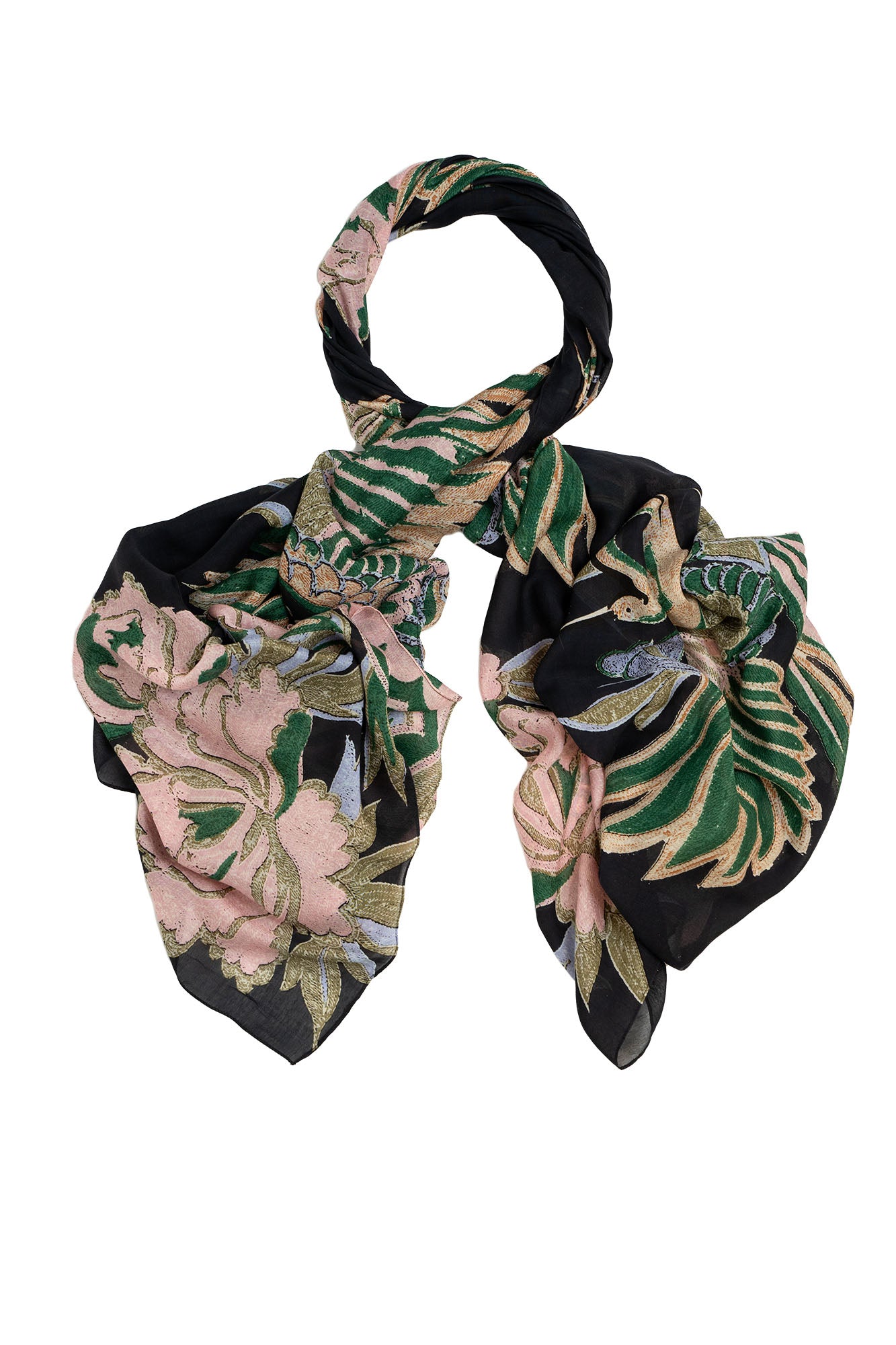 CRANE EMERALD WOOL SCARF by 100 Stars