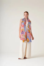 CRANE PERIWINKLE SCARF by One Hundred Stars