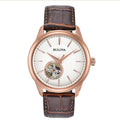 GNTS BULOVA RGP RND SIL DL. AUTO SKELETON WINDOW SW