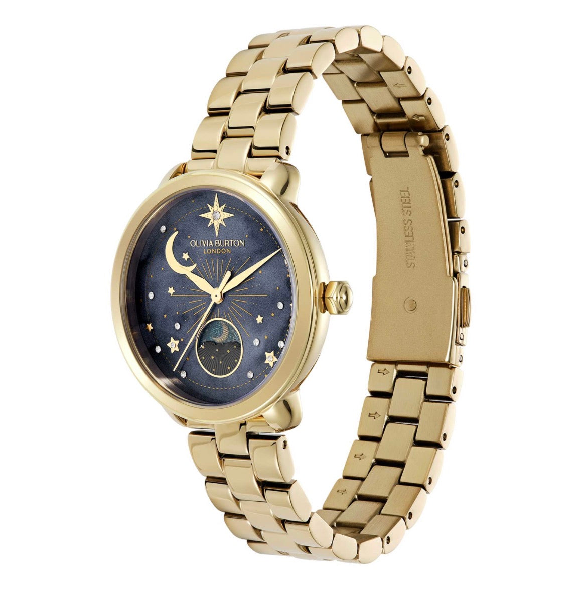 LDS GP OLIVIA B RND MOONPHASE BLK DL BW