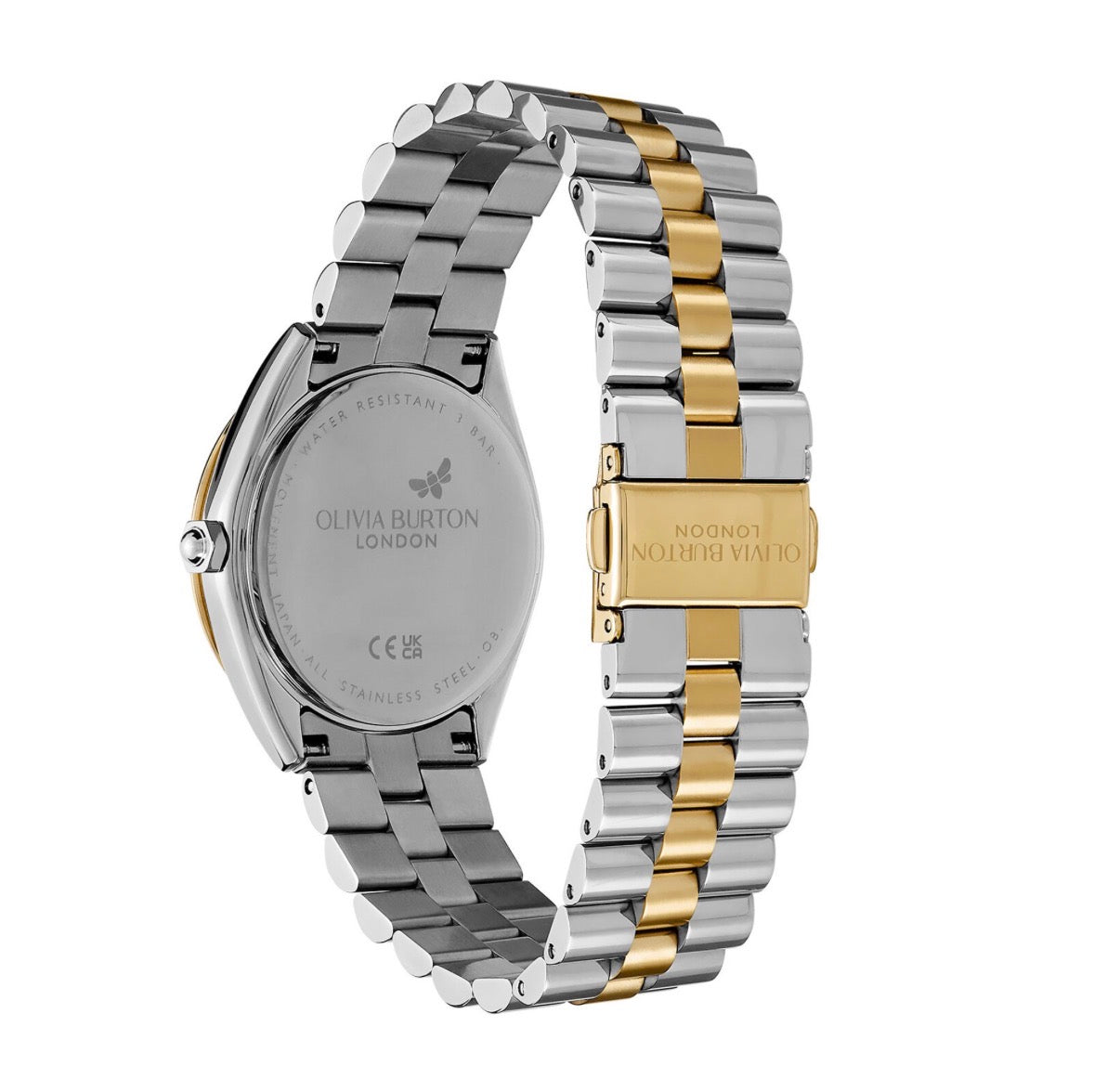 LDS TT GP OLIVIA B RND GRN 34MM DL CZ OUTER BEZEL BW