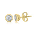 9CT YG DIAMOND 0.17CT MIRACLE PLTE STUD EARRINGS