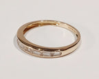 Ladies 14ct 7 Baguette CZ  Stone Half eternity Ring
