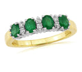 9ct Gold Emerald & Diamond Eternity Ring
