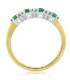 9ct Gold Emerald & Diamond Eternity Ring