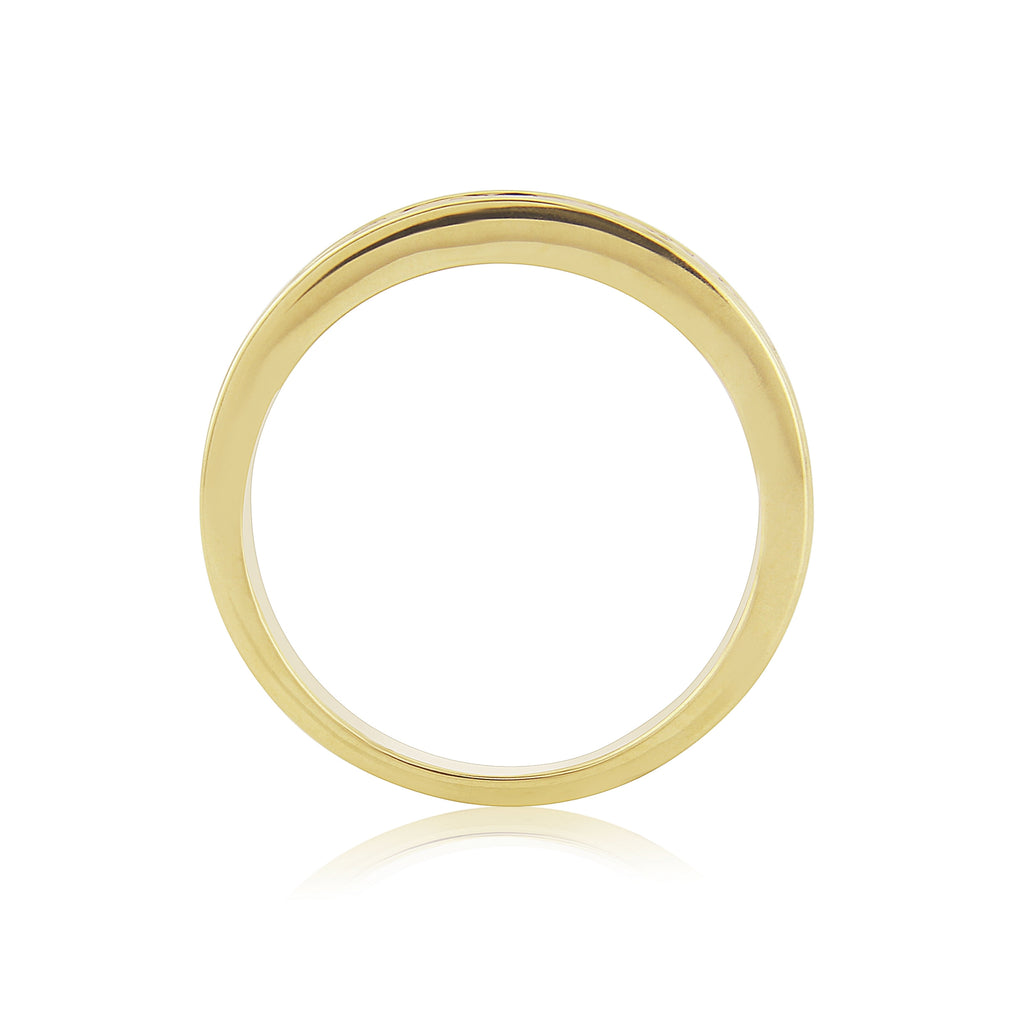 9CT YG 12ST. DIAMOND 0.25CTS CHANNEL SET 1/2 ETERNITY RING