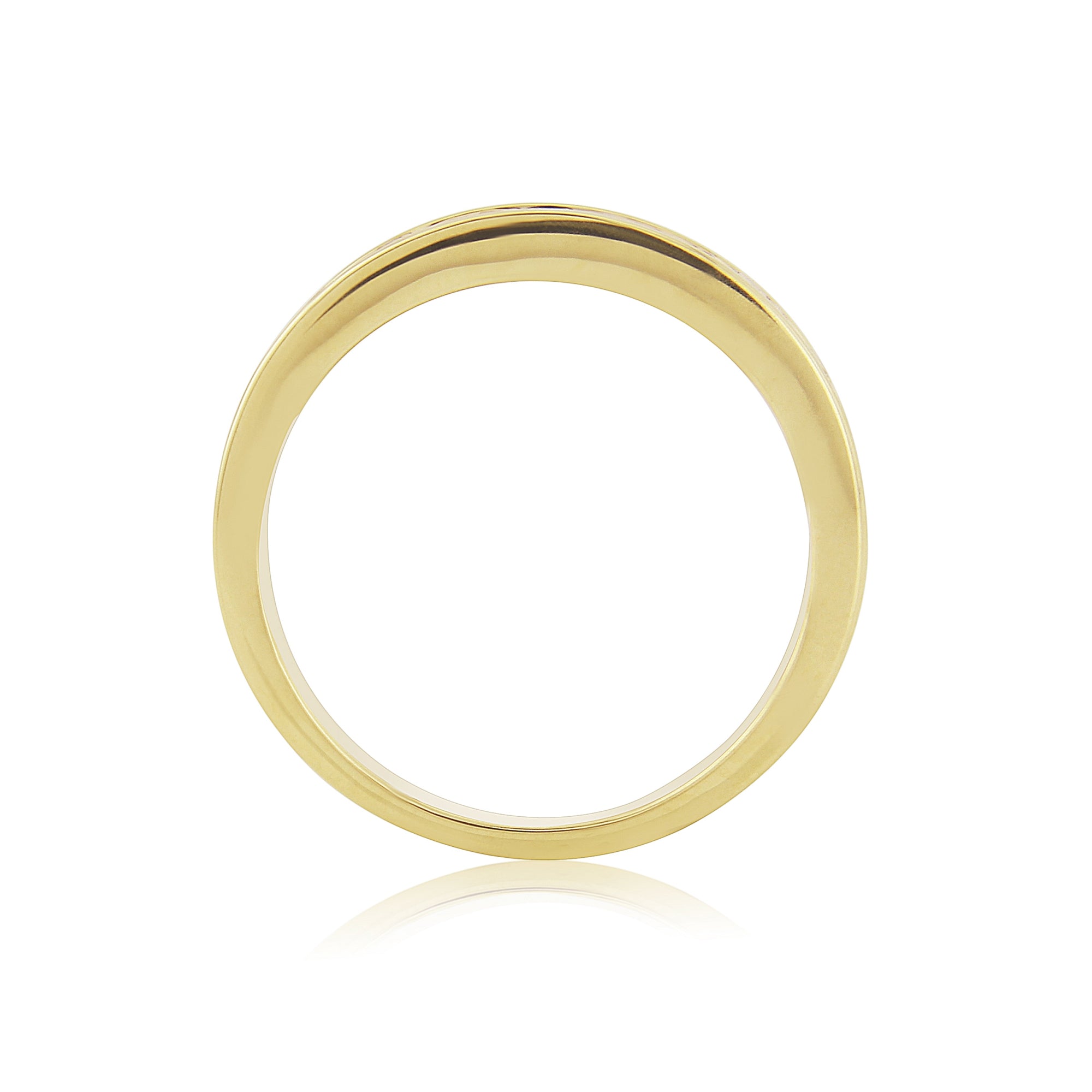 9CT YG 12ST. DIAMOND 0.25CTS CHANNEL SET 1/2 ETERNITY RING