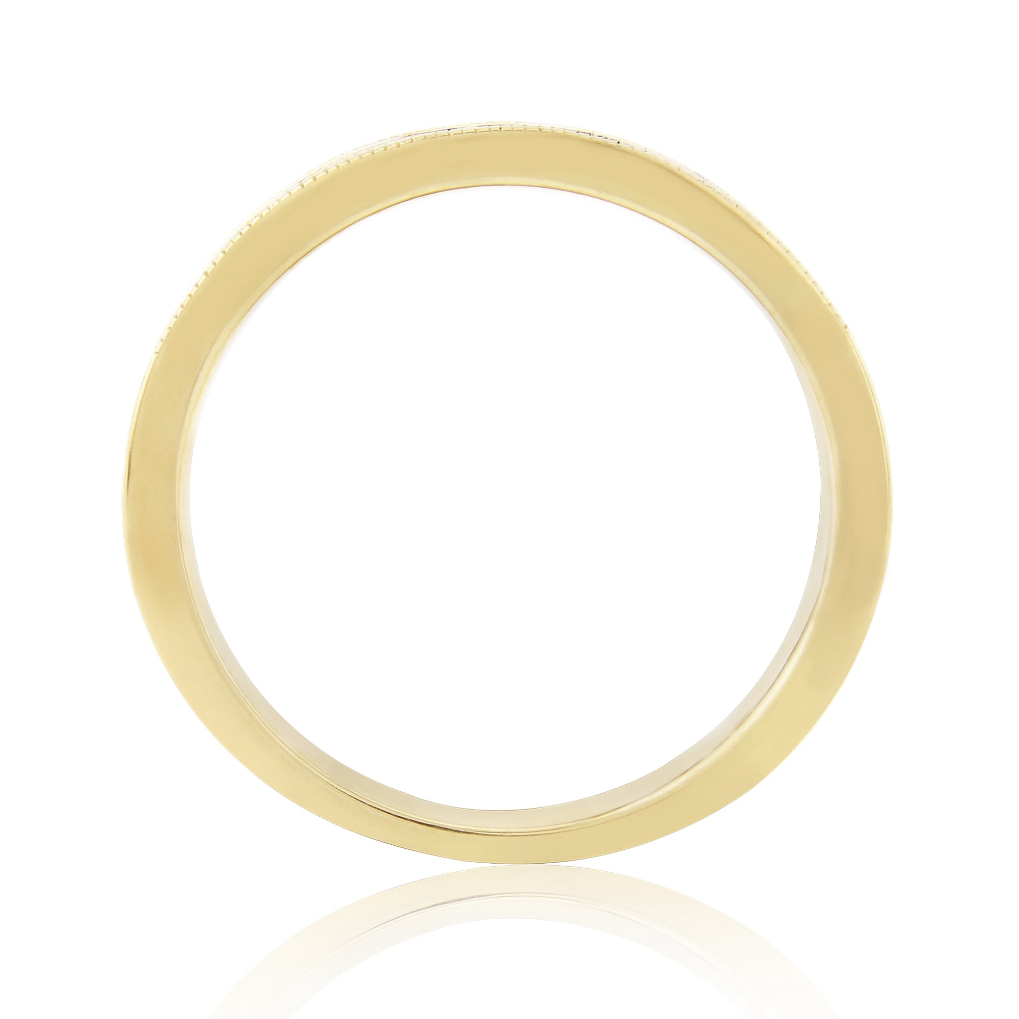 9CT YG 10 DIA 0.33CT GRAIN CHANNEL SET 1/2 ETERNITY RING
