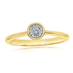 9CT YG SIZE" 0.10CT MIRACLE PLTE DIAM SOLITAIRE RING