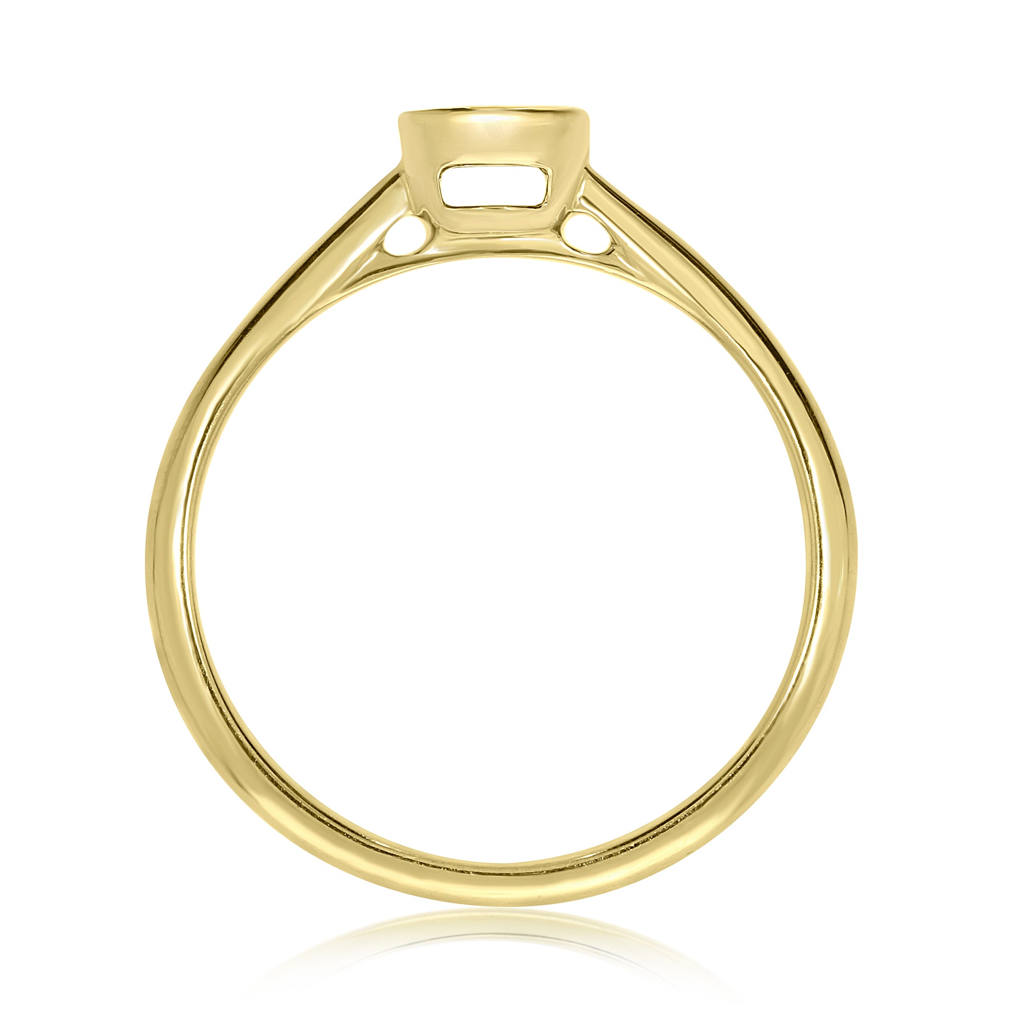 9CT YG SIZE" 0.10CT MIRACLE PLTE DIAM SOLITAIRE RING