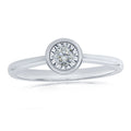 9CT WG 0.17CT MIRACLE SET DIAMOND SOLITAIRE RING