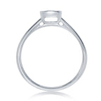 9CT WG 0.17CT MIRACLE SET DIAMOND SOLITAIRE RING