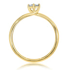 9CT YG SIZE "L" 0.08CT MIRACLE PLTE DIAM SOLIT TWIST RING