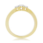 9CT YG 3 RND DIAMOND 0.33CT TRILOGY RING